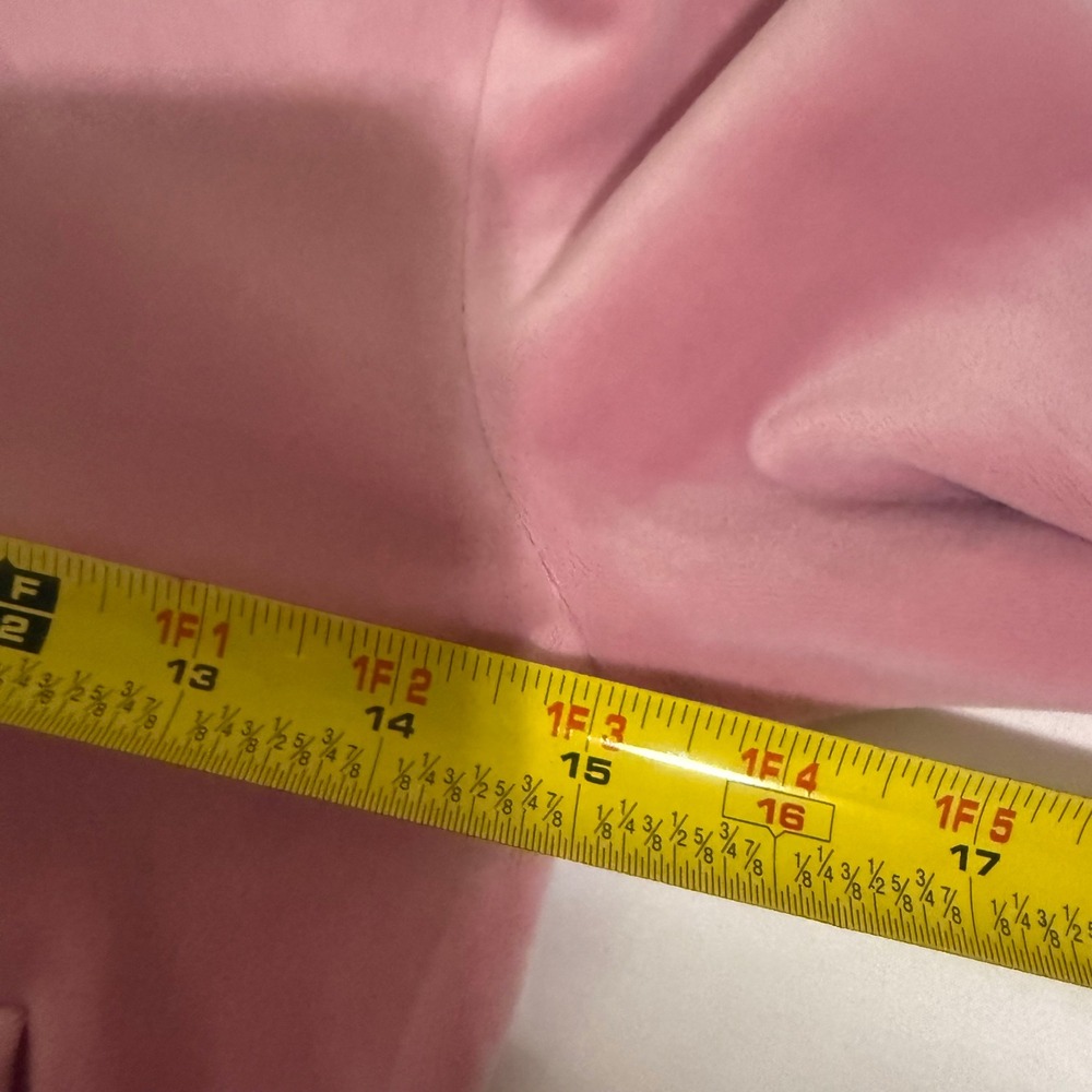 Juicy Couture Pink Velour Rhinestone Logo Zip Up Hoodie XS RN114186 Y2K Cropped‎ - Picture 11 of 12